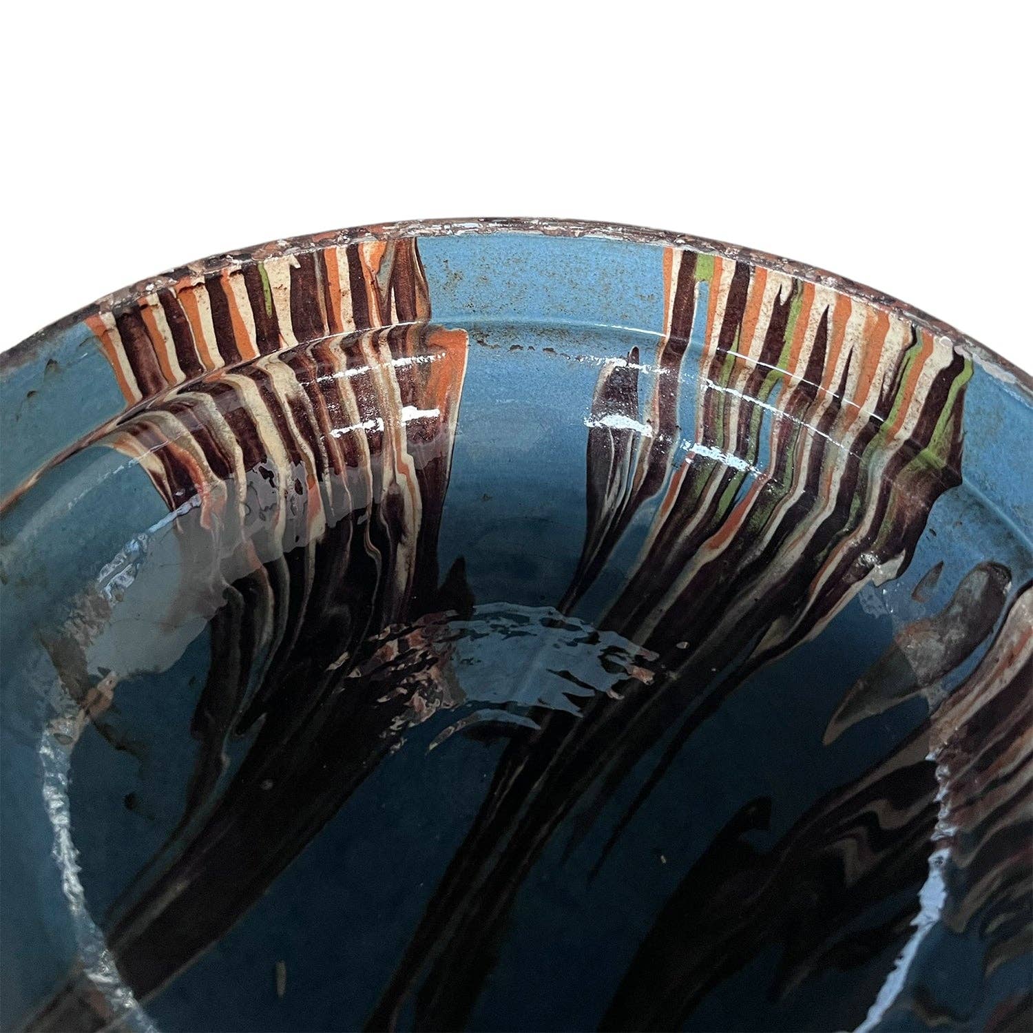 Cottage Crafted Bowl: Marbleized Blue / Medium