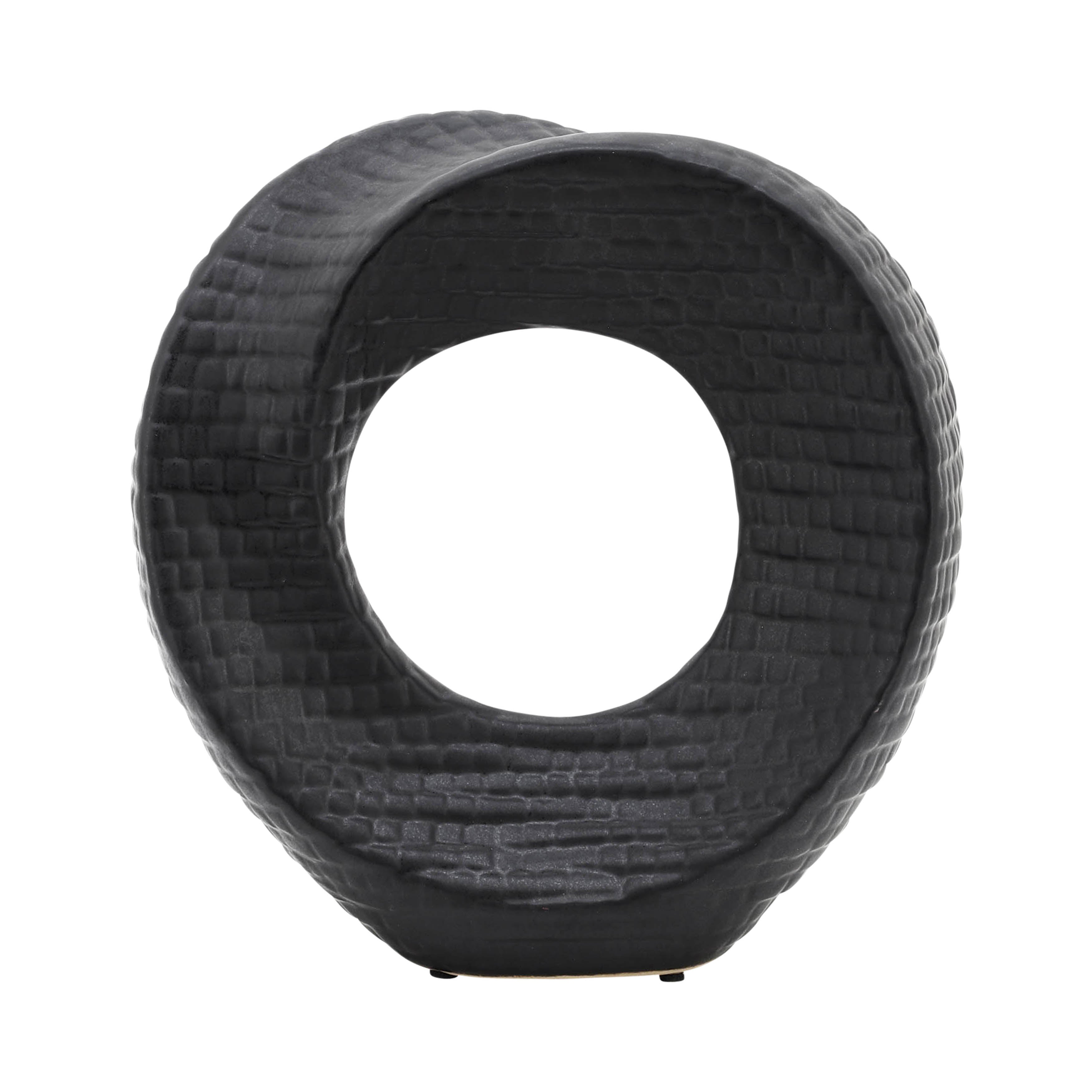 8" Textured Table Top Deco, Black - Decor Addict, LLC