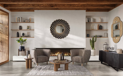 8 in. Black Stoneware Contemporary Unique Eared Vase - Decor Addict, LLC