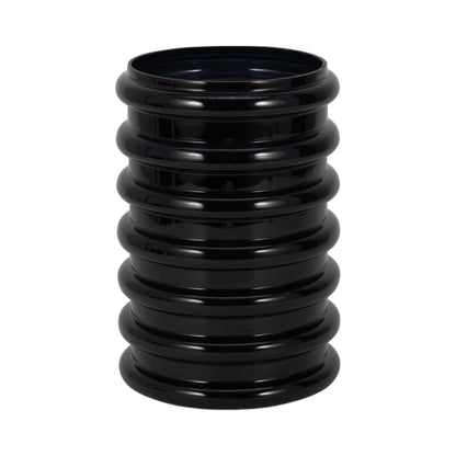 Glass, 9"h, Scallop Vase, Black - Decor Addict, LLC