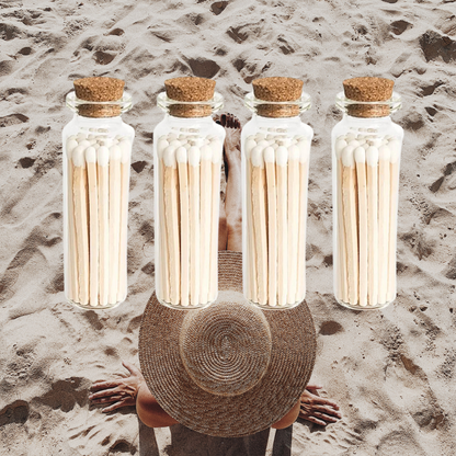 Matches Scented | Incense Match Stick Glass Jar Aromatherapy: VANILLA - Decor Addict, LLC