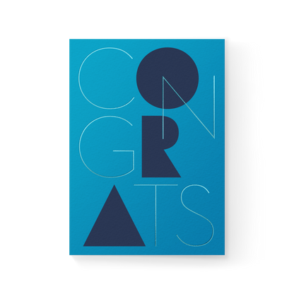 Congrats A6 Folded Card - Decor Addict, LLC