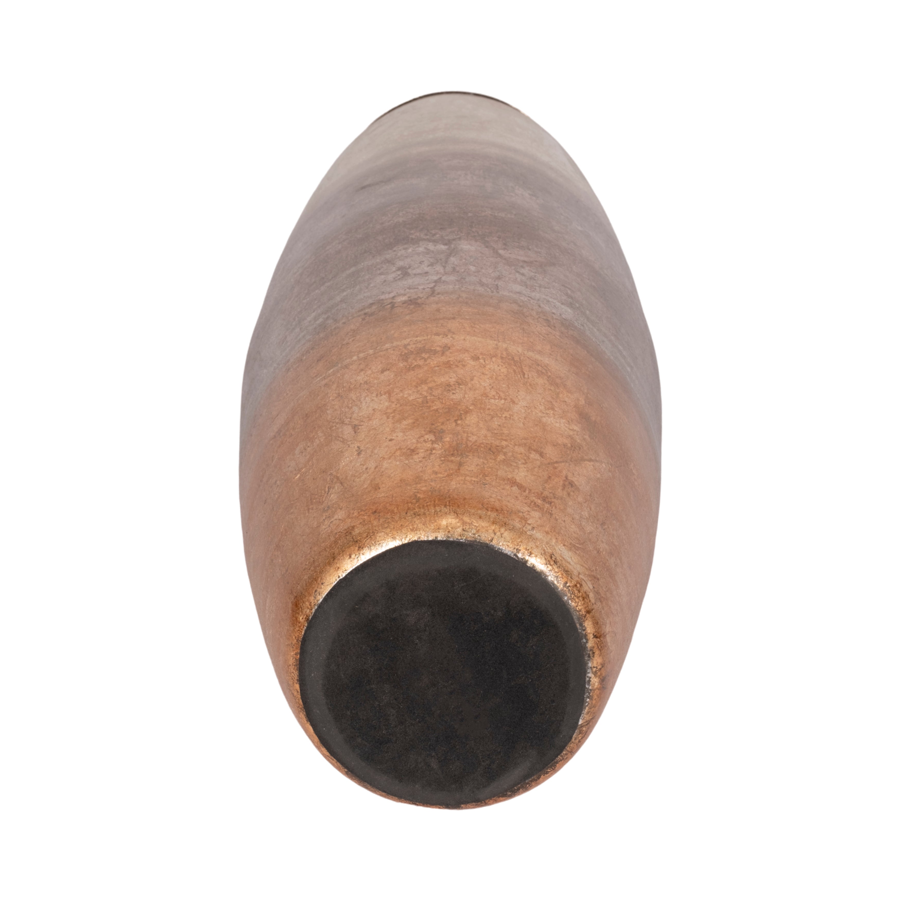 31" Curved Glass Vase Metallic Ombre Finish, Multi - Decor Addict, LLC