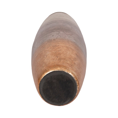 31" Curved Glass Vase Metallic Ombre Finish, Multi - Decor Addict, LLC