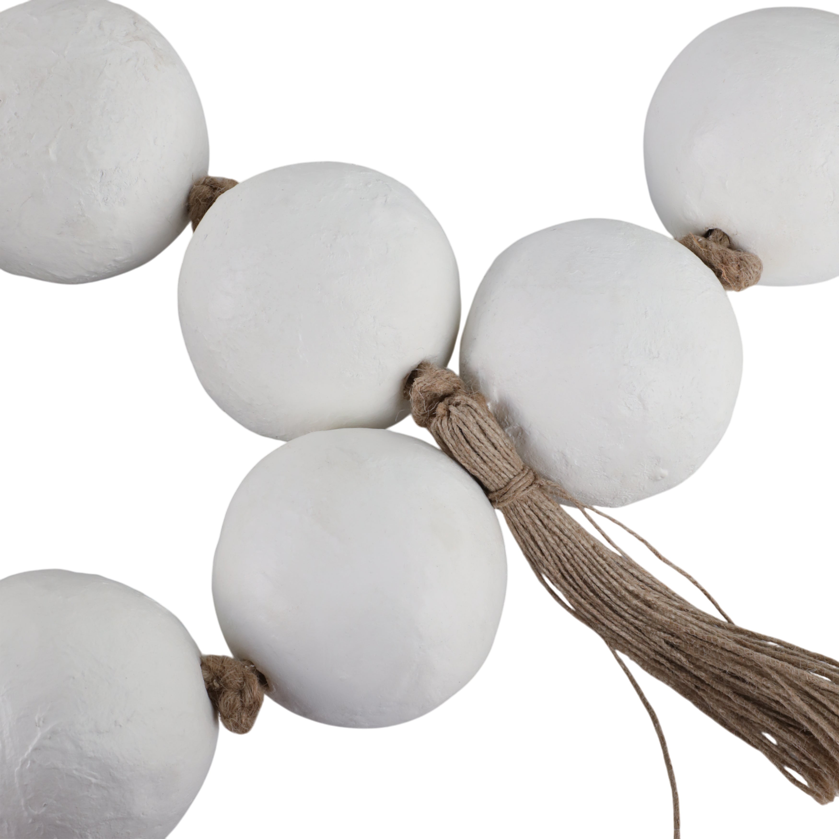 44x3" Ecomix Bead Garland, White - Decor Addict, LLC