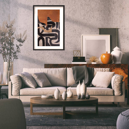 "Gai: A Symphony of Abstraction" Framed Print Wall Art: 32" W x 48" H - Decor Addict, LLC