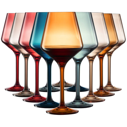 Plastic Acrylic Unbreakable Stemmed Wine Glasses, Set of 12 - Decor Addict, LLC