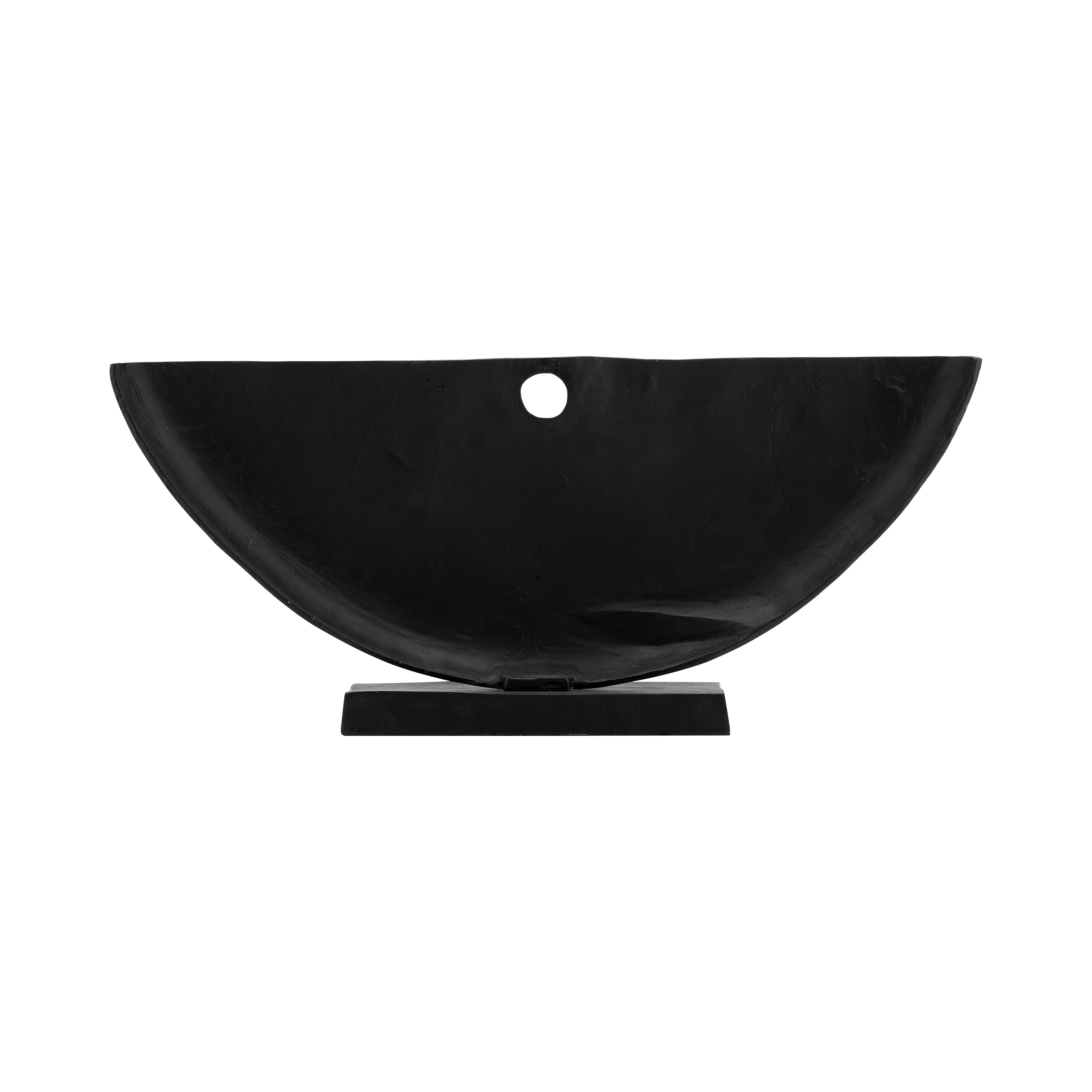 Metal,11",corrugated Half Circle Sculpture,ivory - Decor Addict, LLC