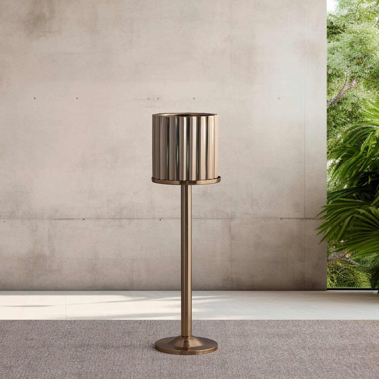 Gold Steel Ice Bucket Medium Double Wall: Gold / STEEL - Decor Addict, LLC