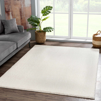 Judy Solid White Washable Rug - Decor Addict, LLC