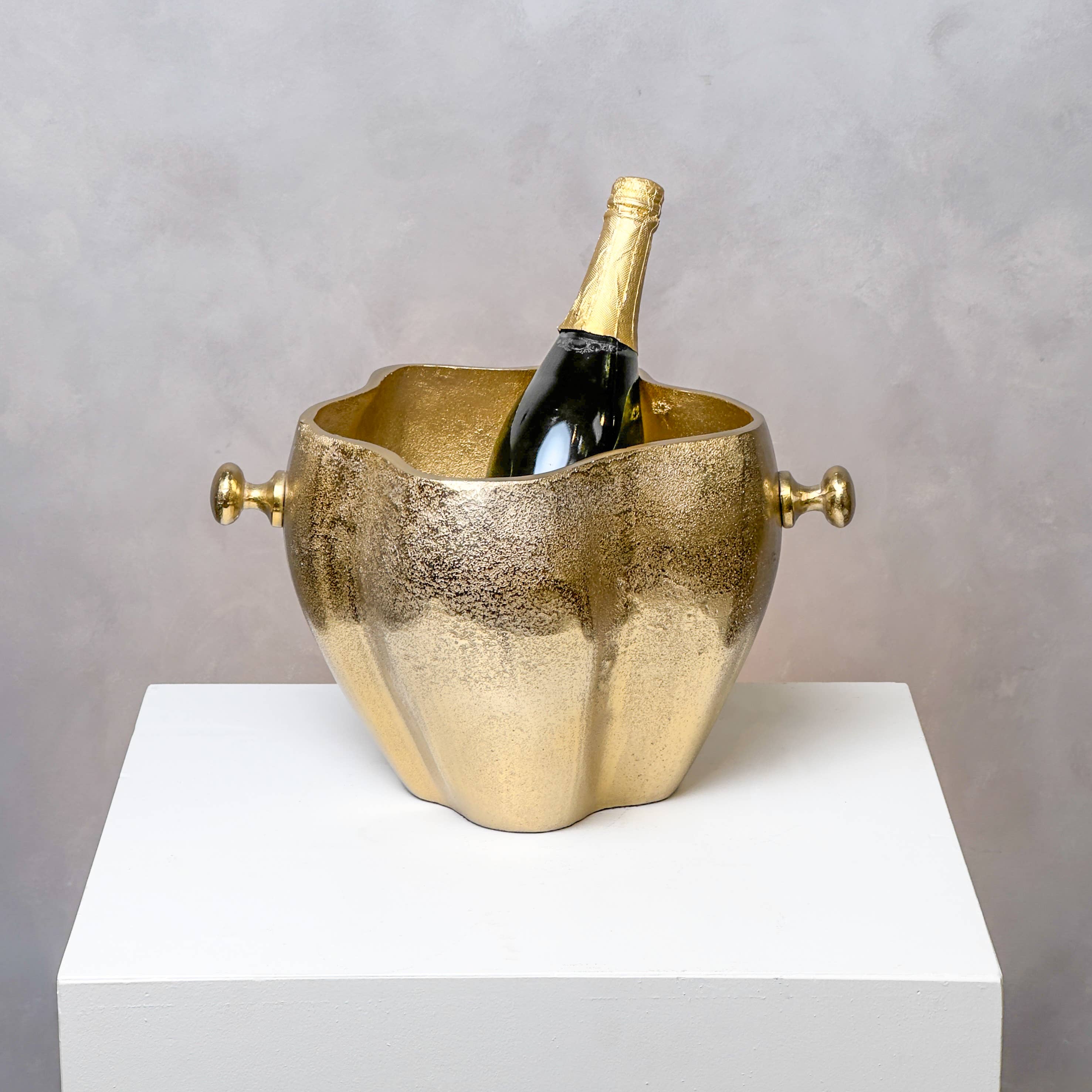 Sculpted Gold Wine Cooler - Decor Addict, LLC