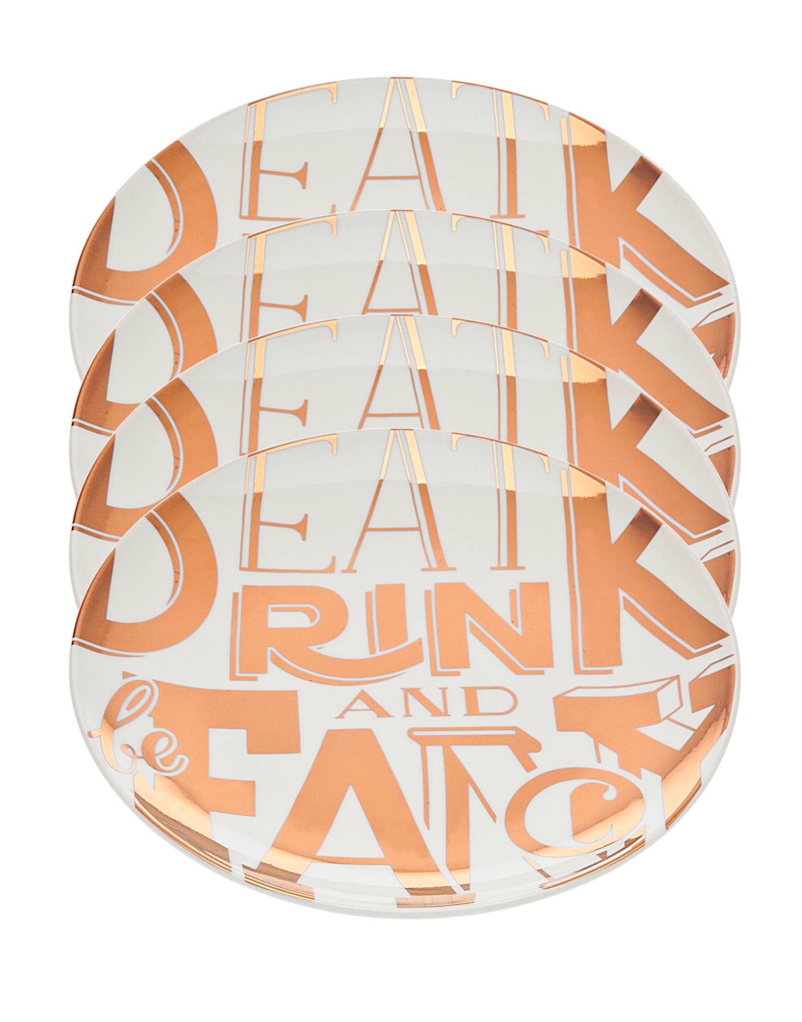 Eat, Drink, and Be Fancy Plate Set