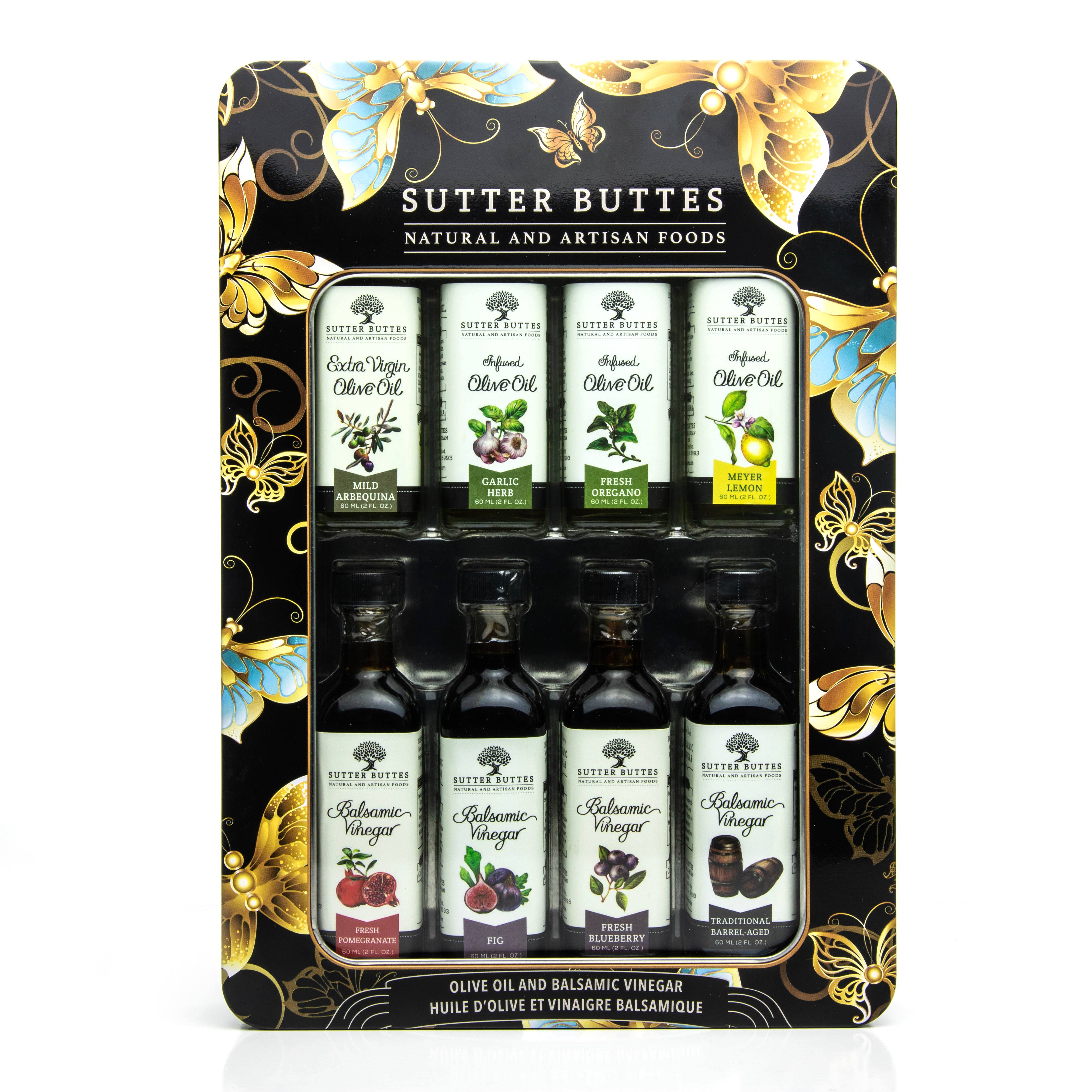 Gift Tin - 8 Pc Oil and Balsamic: Leaves /Grapes - Decor Addict, LLC