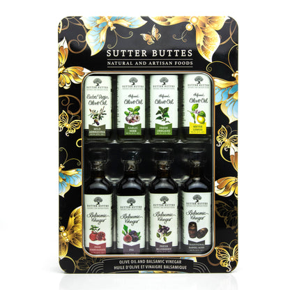 Gift Tin - 8 Pc Oil and Balsamic: Leaves /Grapes - Decor Addict, LLC