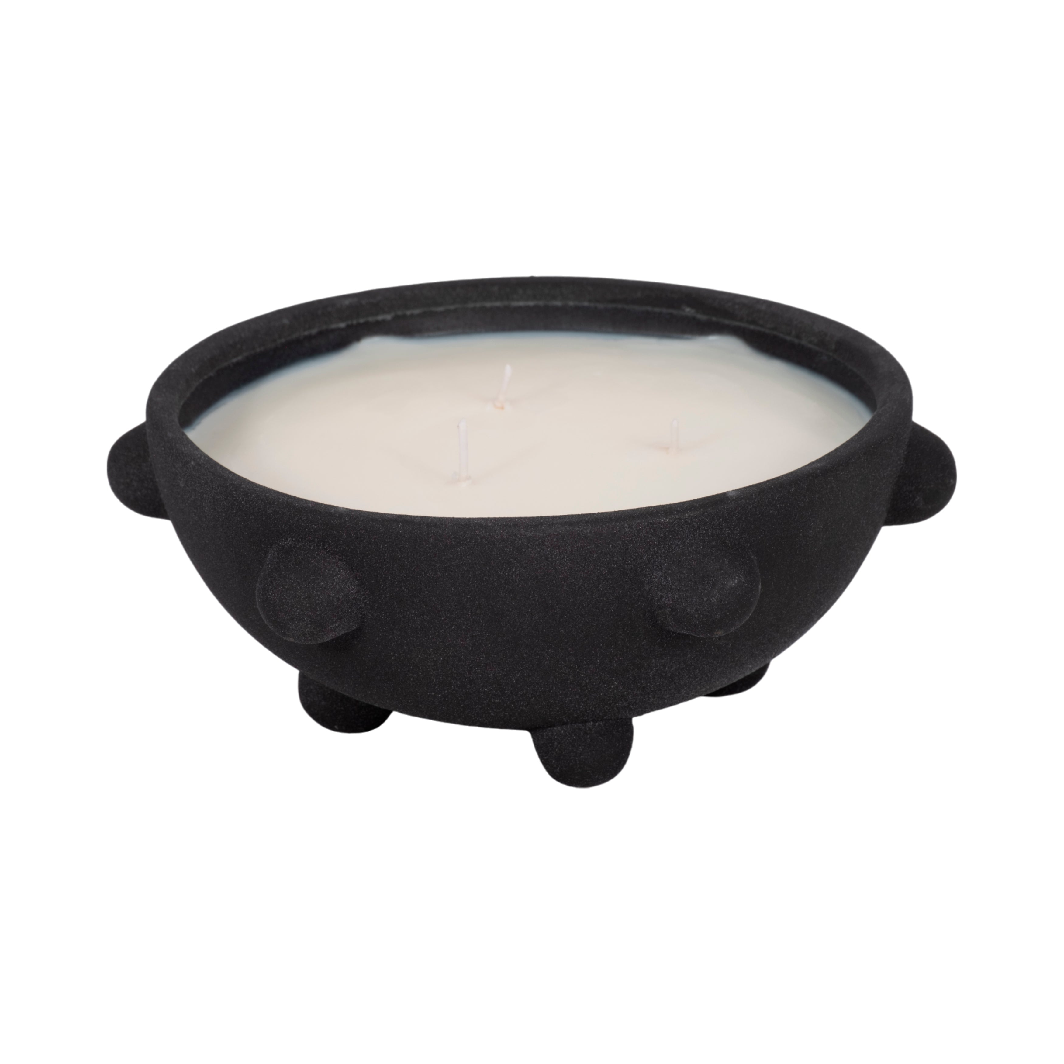 9" 22 Oz Black Amber Sea Salt Bubble Bowl Candle, - Decor Addict, LLC