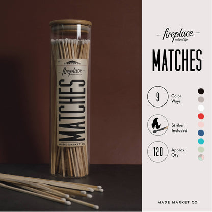 Apothecary Vintage Fireplace Red Matches - Decor Addict, LLC