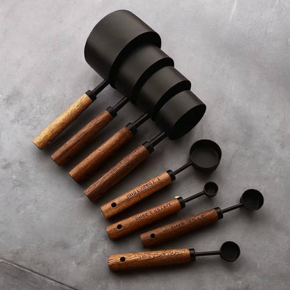Black Stainless Steel Measuring spoons - Decor Addict, LLC