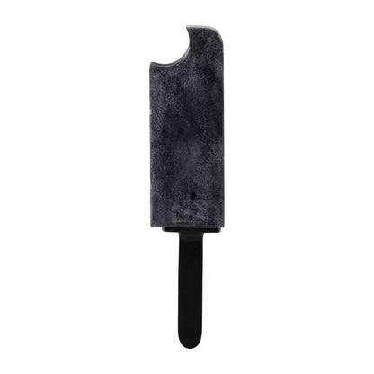 Black 13 in. Aluminum and Marble Bitten Popsicle Figurine - Decor Addict, LLC