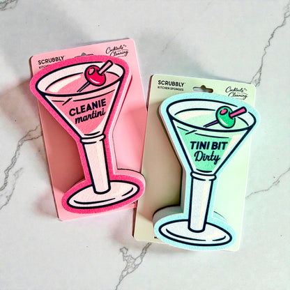 Martini Scrubbly Sponge - Tini Bit Dirty: Green