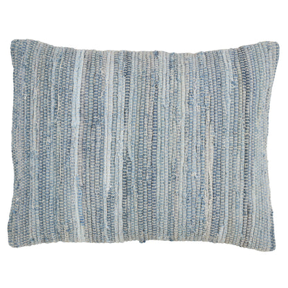 Denim Chindi Throw Pillow: Denim / Down Filled / 16"x23" - Decor Addict, LLC