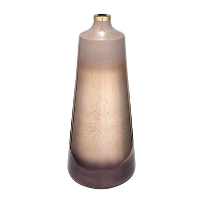 Glass, 21"h Vase W/ Ring, Champagne - Decor Addict, LLC