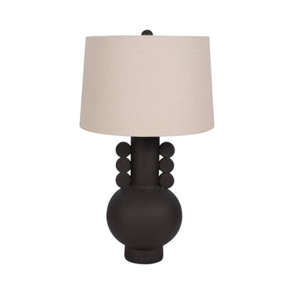 Black 30 in. Ceramic Novelty Eared Totem Table Lamp - Decor Addict, LLC