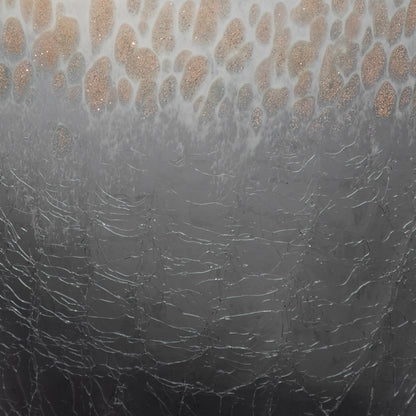 Glass, 11" Crackle Vase, Multi - Decor Addict, LLC