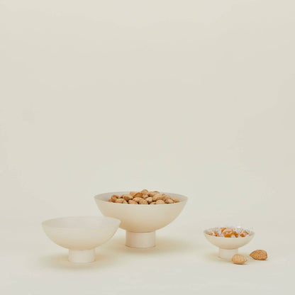 ESSENTIAL FOOTED BOWL - IVORY: SMALL - Decor Addict, LLC
