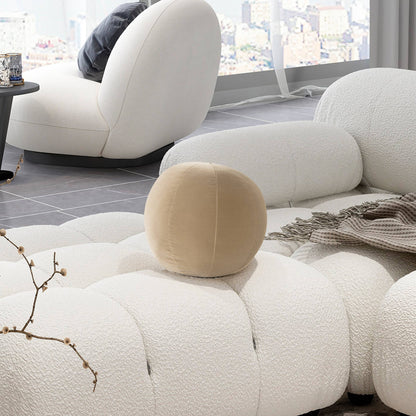 Luna 12" Round Sphere Accent Ball Throw Pillow: Olive Green - Decor Addict, LLC