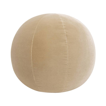 Luna 12" Round Sphere Accent Ball Throw Pillow: Ivory White