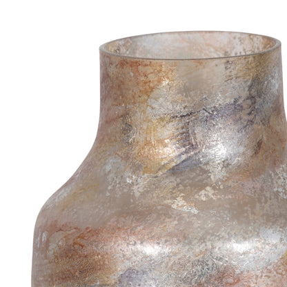 Glass Modern 2-Tone Tapered Body Vase - Gray, 15 in. - Decor Addict, LLC