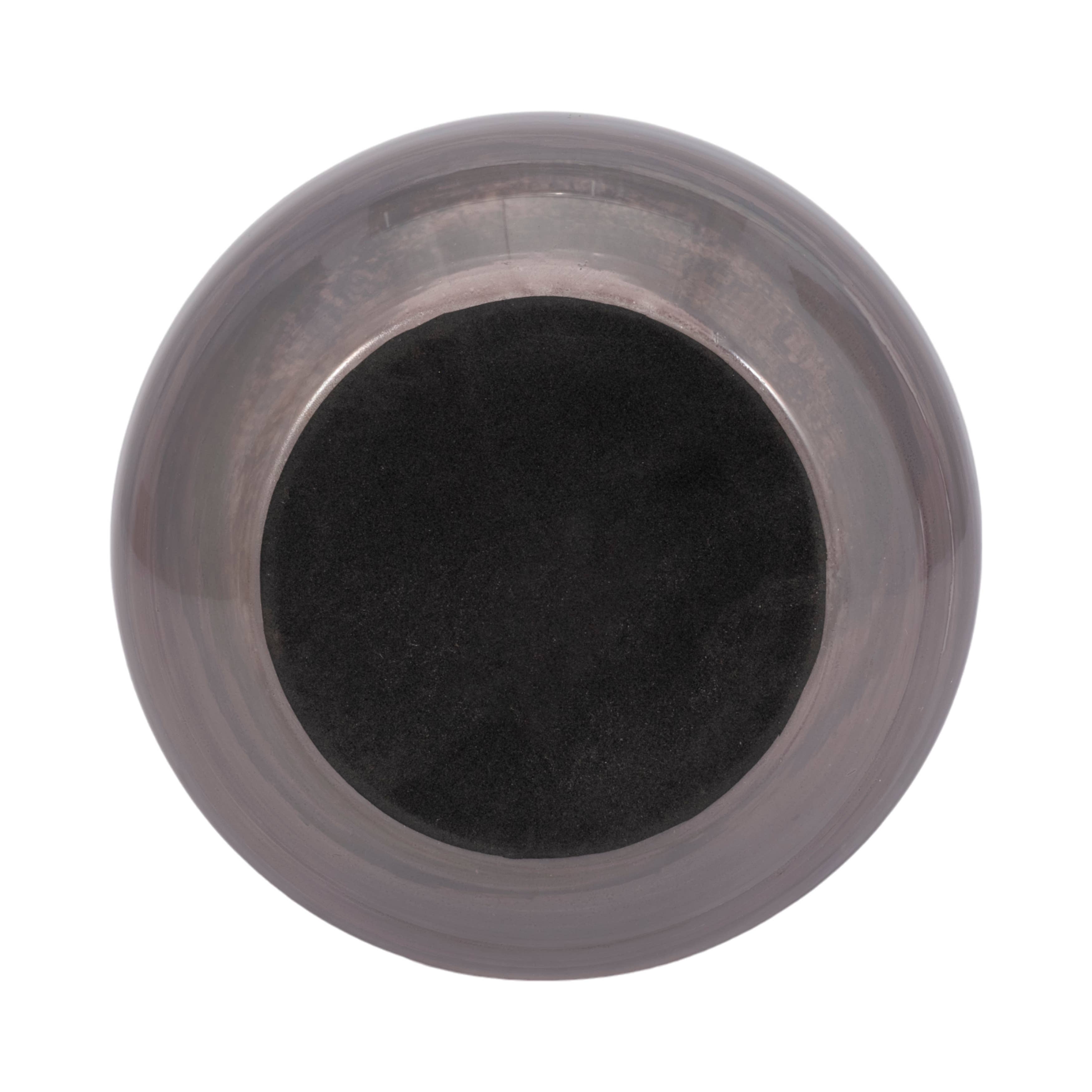 Glass Modern 2-Tone Tapered Body Vase - Gray, 12 in. - Decor Addict, LLC