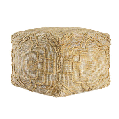 Natural Trellis Farmhouse Hand-Woven Indoor Poufs - Decor Addict, LLC