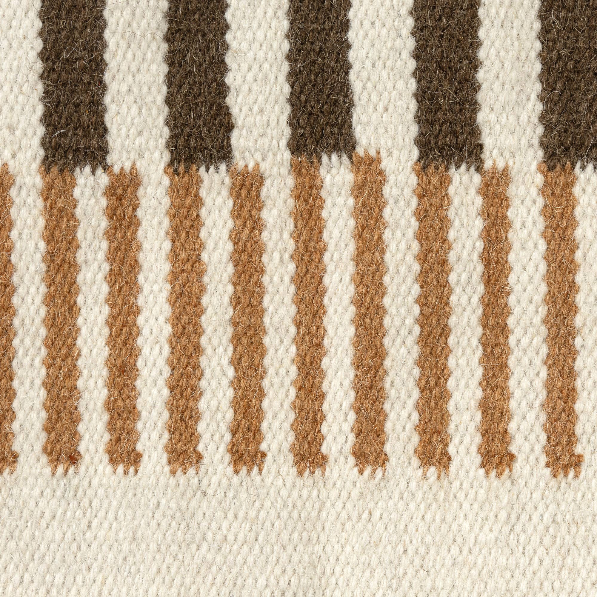 Contemporary Striped Orange/Brown Indoor Throw Pillow - Thumbnail 4