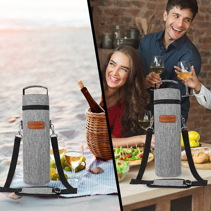 1 Bottle Wine Carrier Bag: Beige / 1 Bottle - Decor Addict, LLC