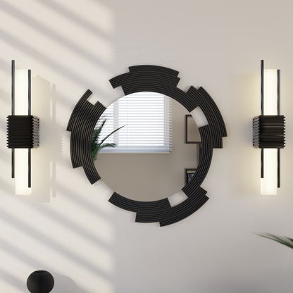 SCULPT Mirror: Natural Wood / 24 Inch Frame - Decor Addict, LLC