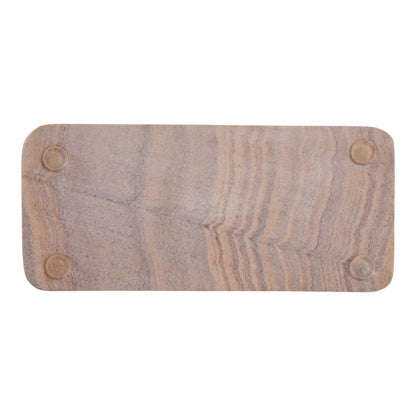 Decorative Sculpture - Tan Sandstone Minimalist, 7 in. - Decor Addict, LLC
