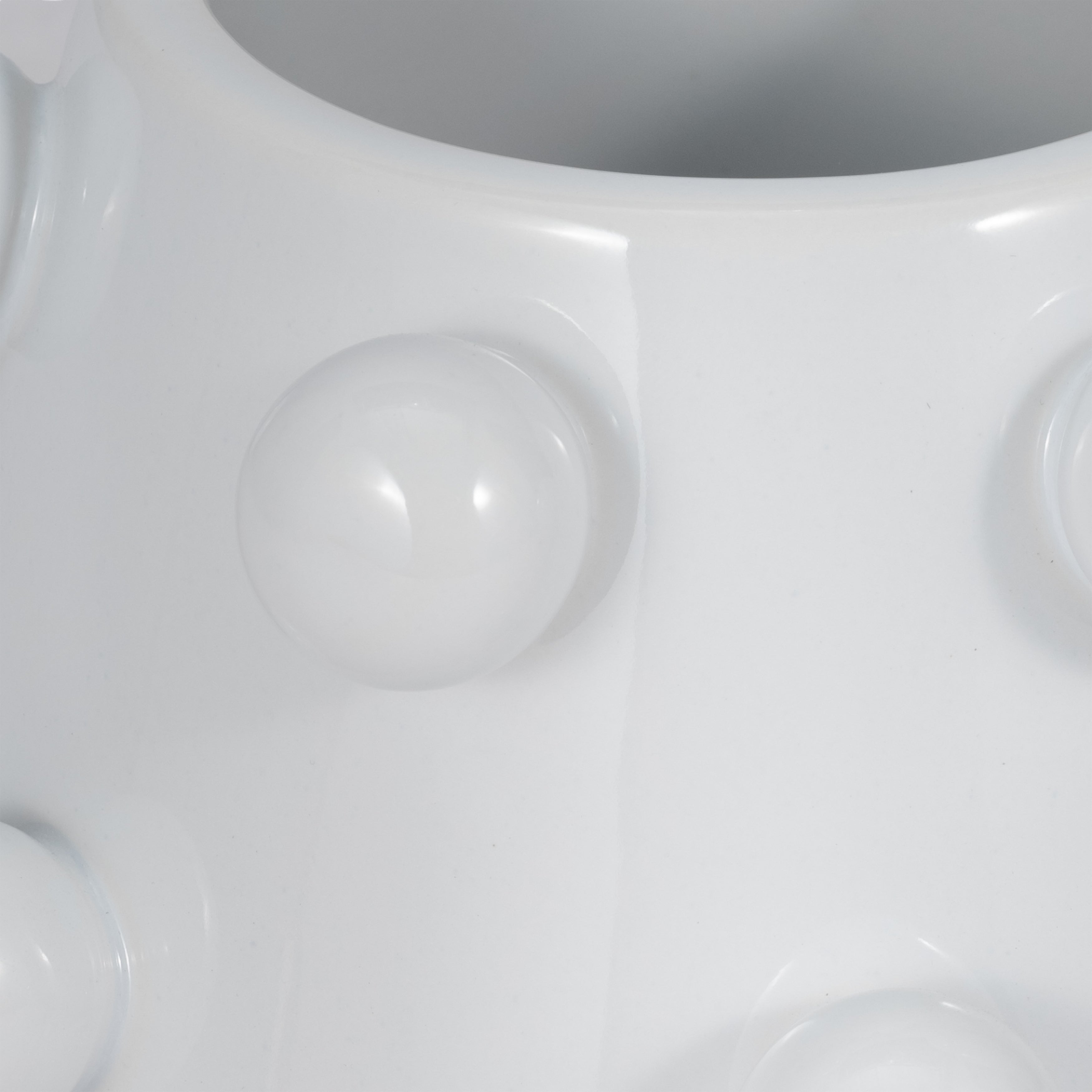 8" Tapered Bubble Planter, White - Decor Addict, LLC