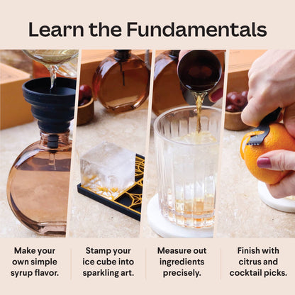 Whiskey Cocktail Kit Gift for Men Alcohol Cocktail Recipe - Decor Addict, LLC