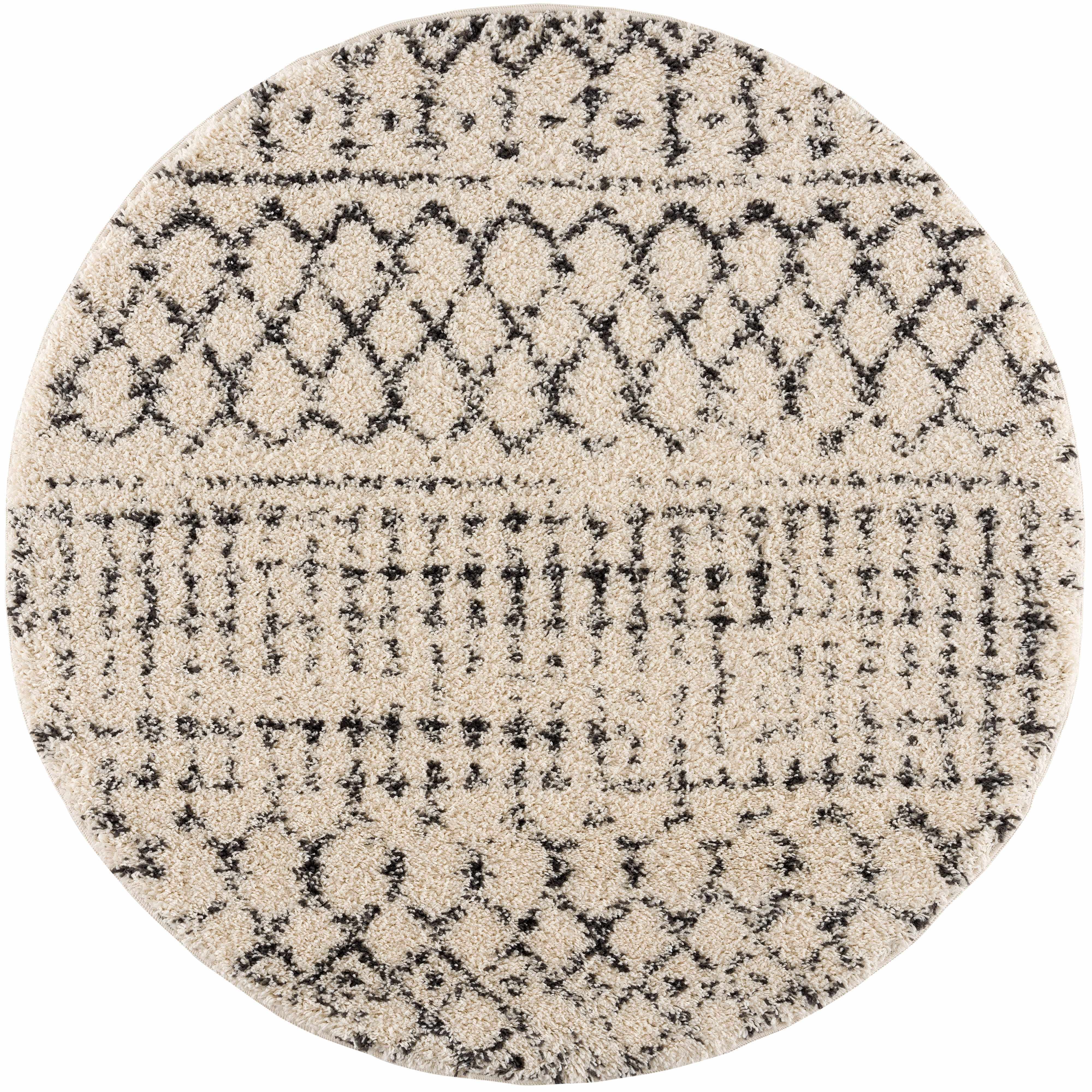 Kibureau Cream Trellis Shag Area Rug - Decor Addict, LLC