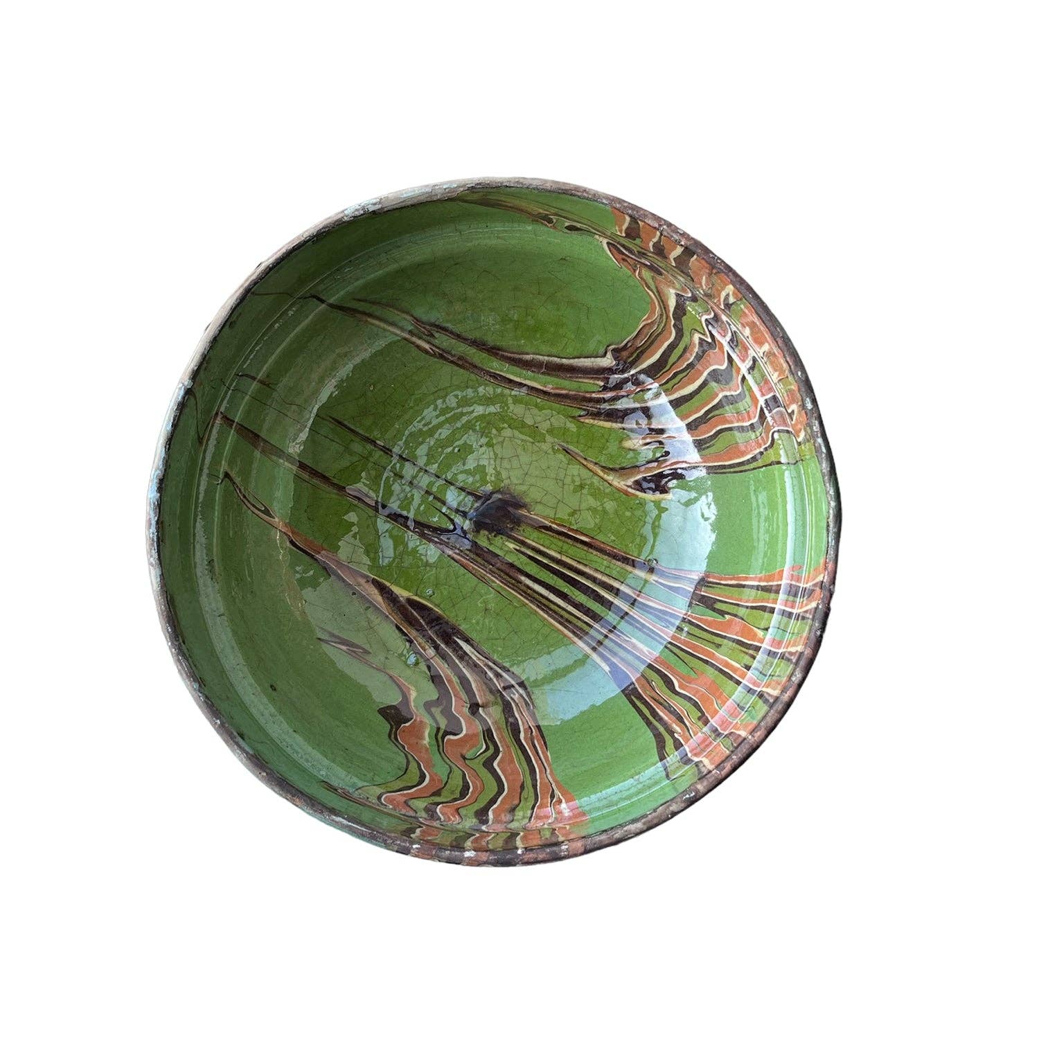 Cottage Crafted Bowl: Marbleized Blue / Large