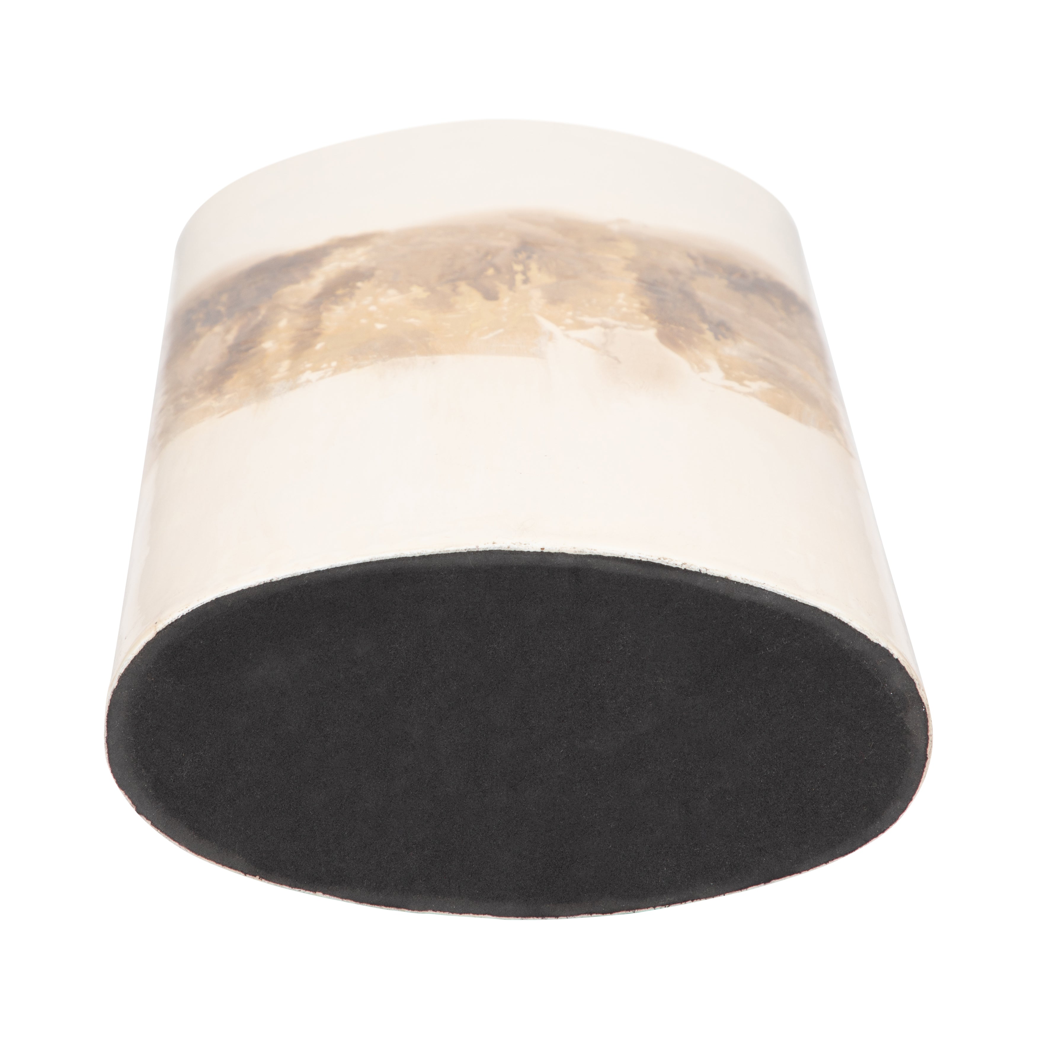 Metal, 20" Flask Vase, Pearl/gold - Decor Addict, LLC