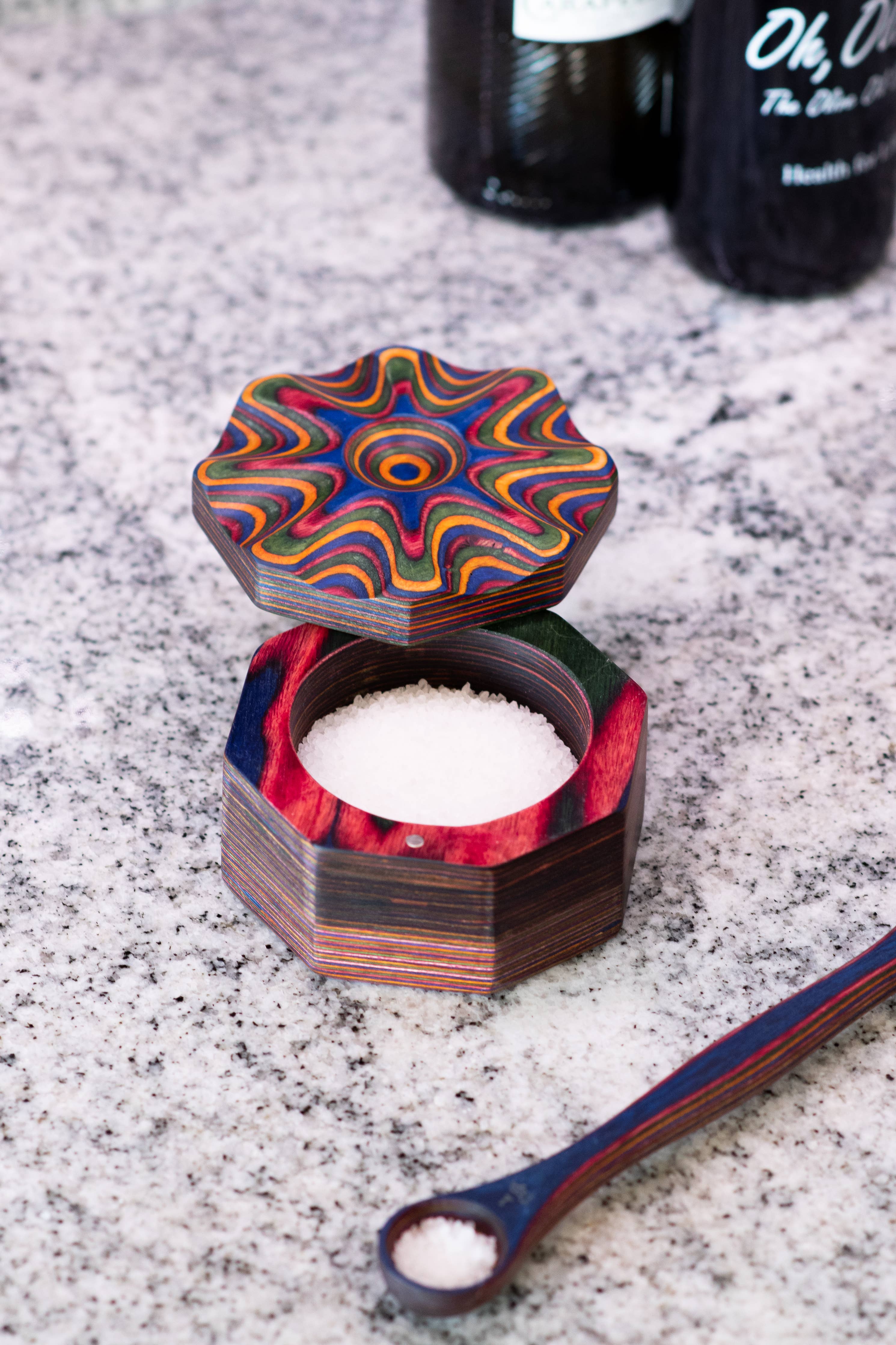 3.5" x 2" Rainbow Pakka Salt Cellar