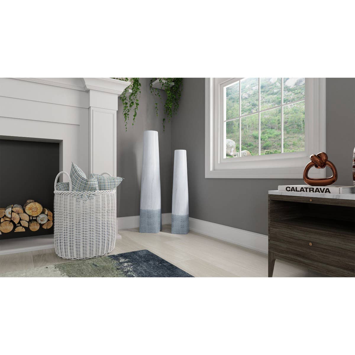 Soleil Ceramic Floor Vase, Large - Decor Addict, LLC