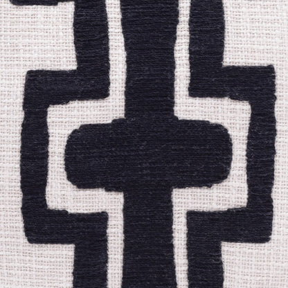 Seanna Geometric Handmade Decorative Throw Pillow: Onyx/ivory / 16" x 24" - Decor Addict, LLC