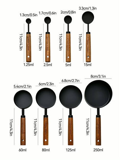 Black Stainless Steel Measuring spoons - Decor Addict, LLC