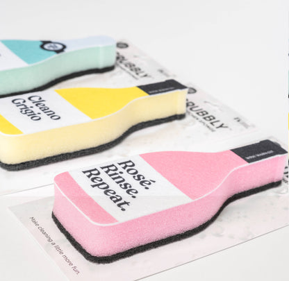 Scrubbly™ Kitchen Sponge: Rosé Rinse Repeat - Decor Addict, LLC