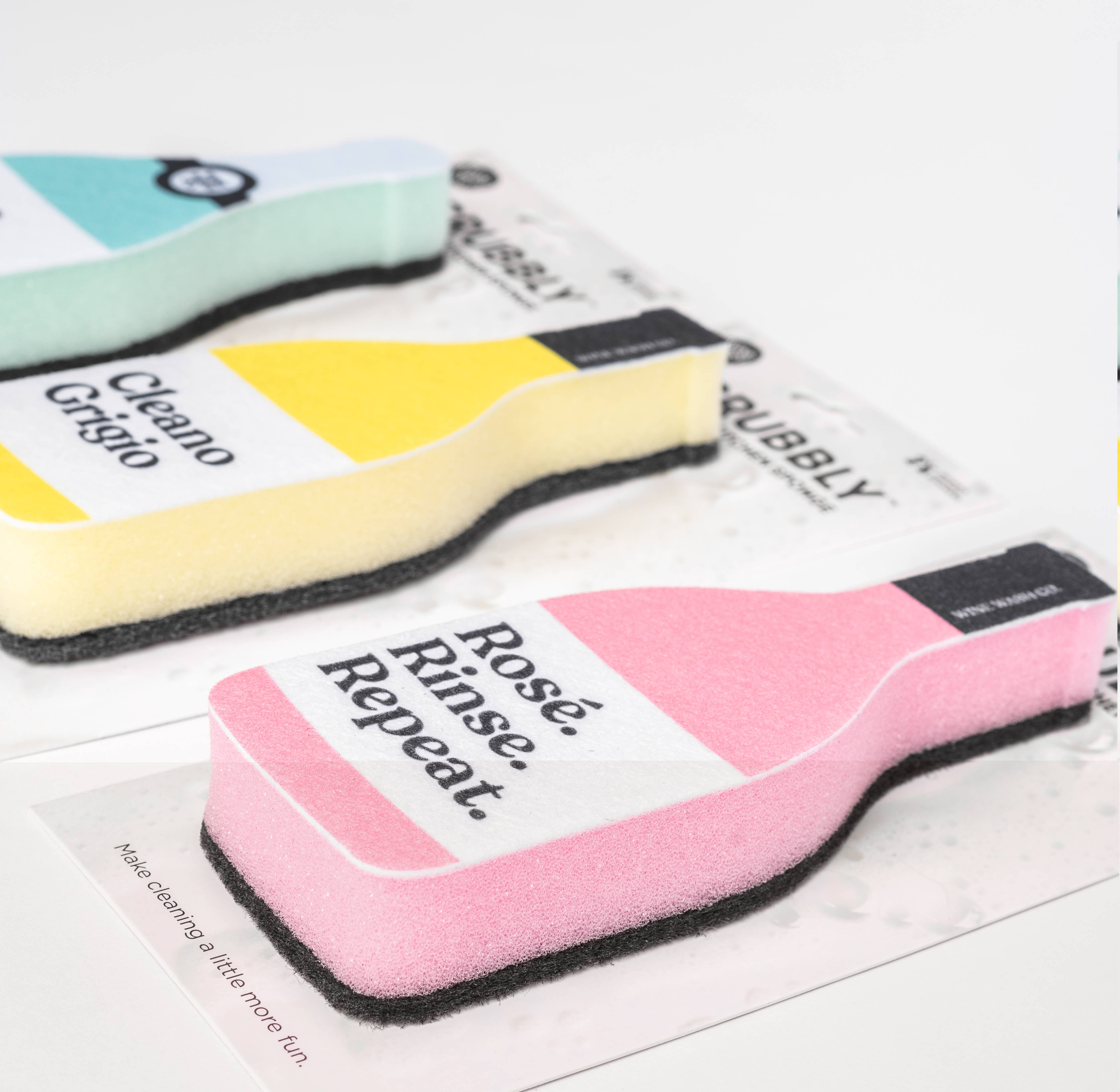 Scrubbly™ Kitchen Sponge: Rosé Rinse Repeat - Decor Addict, LLC
