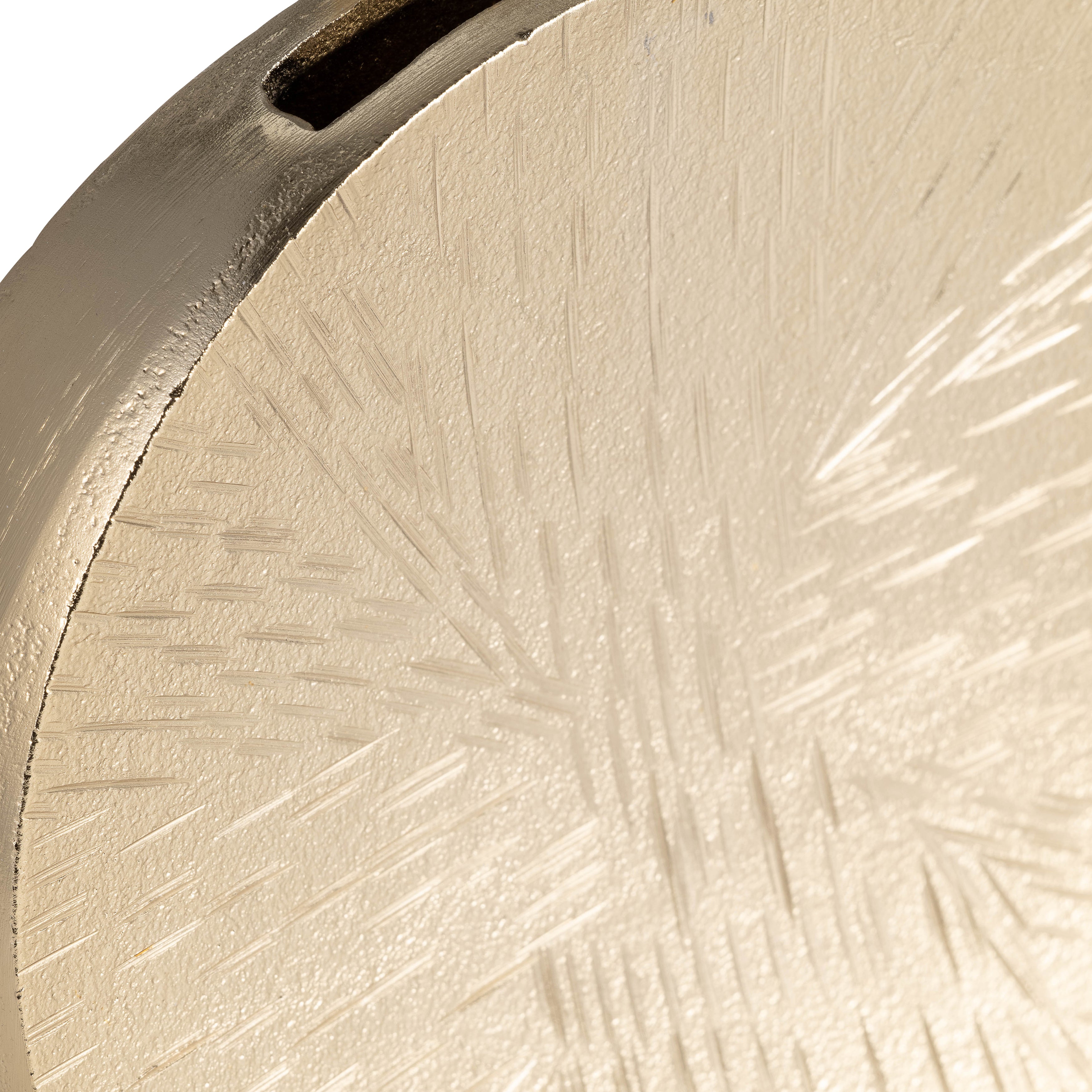 Metal, 8" Etched Oval Vase, Champagne - Decor Addict, LLC