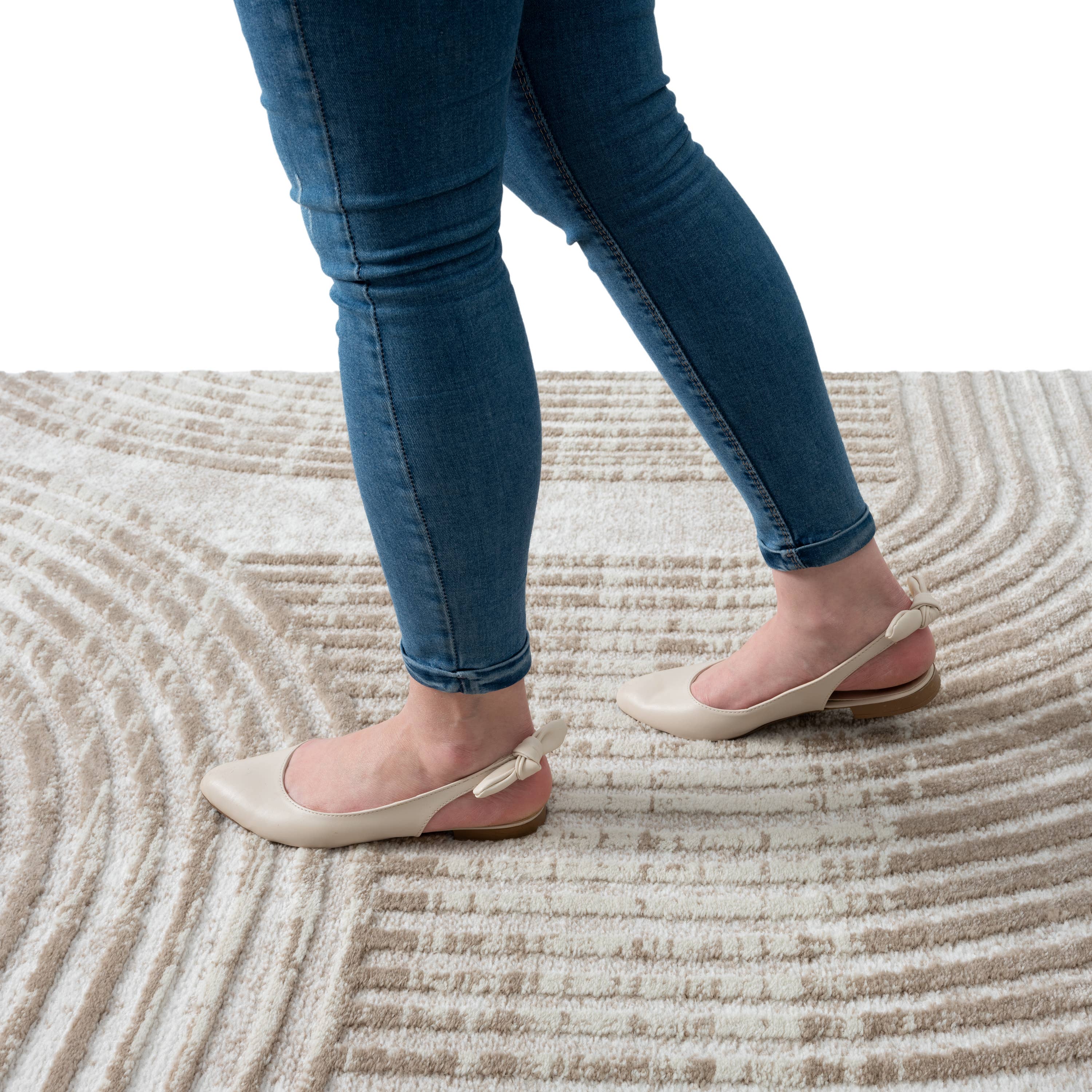 Abani Viva Neutral Cream Mid-Century Modern Area Rug: 8'11" x 12' - Decor Addict, LLC